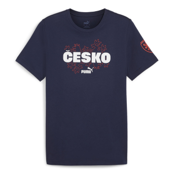 Echipa națională de fotbal tricou de bărbați Czech Republic Ftblicons Tee navy