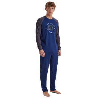 Cristiano Ronaldo pijamale de bărbați CR7 Long navy