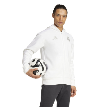 Real Madrid hanorac de bărbați cu glugă Anthem white