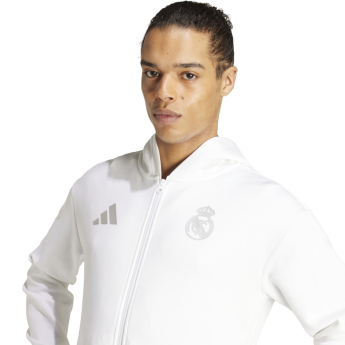 Real Madrid hanorac de bărbați cu glugă Anthem white