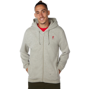 FC Liverpool hanorac de bărbați cu glugă Zip Through grey