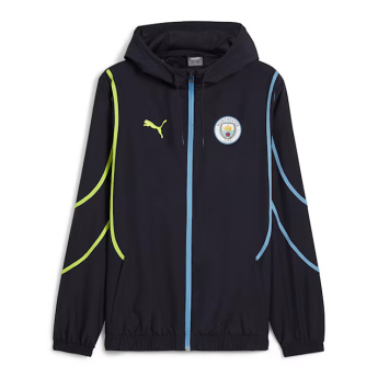 Manchester City geacă de fotbal pentru bărbați Pre-Match navy