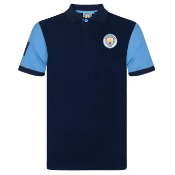 Manchester City tricou polo Contrast navy