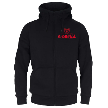FC Arsenal hanorac de bărbați cu glugă Zip black