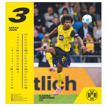 Borussia Dortmund calendar 2025 Postcard