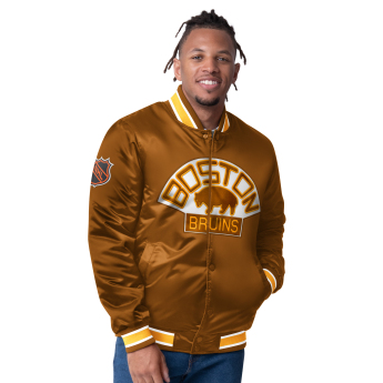 Boston Bruins geacă de bărbați The CLOSER Reversible Varsity Satin