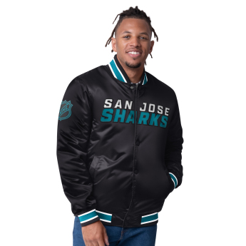 San Jose Sharks geacă de bărbați The CLOSER Reversible Varsity Satin