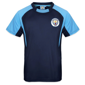 Manchester City tricou de fotbal pentru copii Poly navy