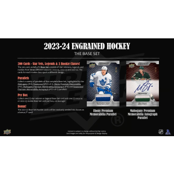 NHL cutii Cărți de hochei NHL 2023-24 Upper Deck Engrained Hockey Hobby Box