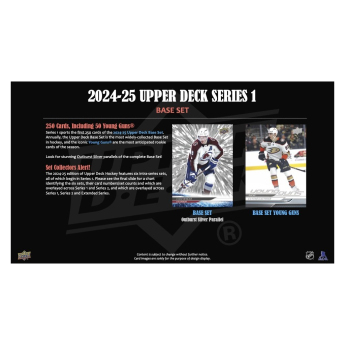 NHL cutii Cărți de hochei NHL 2024-25 Upper Deck Series 1 Tin Box