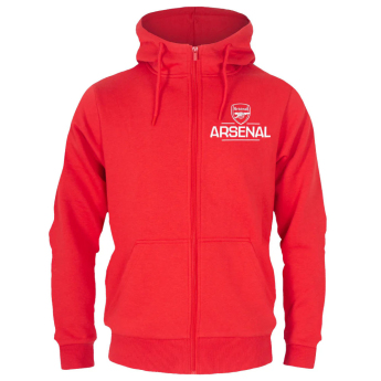 FC Arsenal hanorac de bărbați cu glugă Zip red