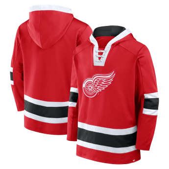 Detroit Red Wings hanorac de bărbați cu glugă Mens Laced Hockey