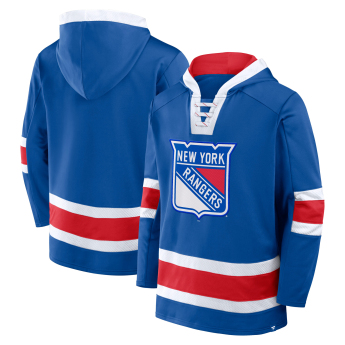 New York Rangers hanorac de bărbați cu glugă Mens Laced Hockey