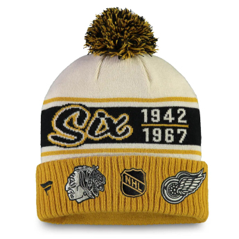 Echipa națională de hochei căciulă de iarnă Original 6 Refresh Cuffed Knit Hat with Pom - Tan