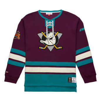 Anaheim Ducks hanorac de bărbați Heritage Lace-Up Crew Vintage Logo