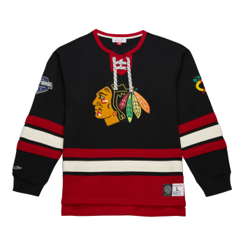 Chicago Blackhawks hanorac de bărbați Heritage Lace-Up Crew Vintage Logo