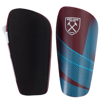 West Ham United apăratori de fotbal pentru copii Fuse Shin Pads Youths 10 to 12 years