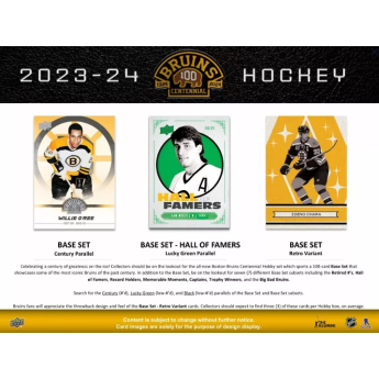 NHL cutii Cărți de hochei NHL 2023-24 Upper Deck Boston Bruins Centennial Hobby Box
