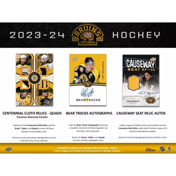 NHL cutii Cărți de hochei NHL 2023-24 Upper Deck Boston Bruins Centennial Hobby Box