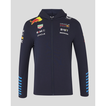Red Bull Racing hanorac de bărbați cu glugă Official Full zip navy F1 Team 2024