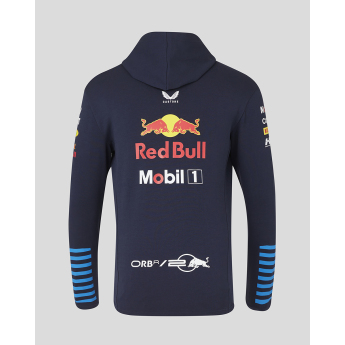 Red Bull Racing hanorac de bărbați cu glugă Official Full zip navy F1 Team 2024