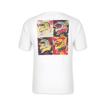 Red Bull Racing tricou de bărbați Max Verstappen Pop Art Oversized Bright White F1 Team 2024