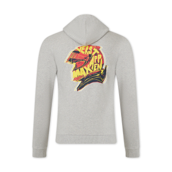 Red Bull Racing hanorac de bărbați cu glugă Max Verstappen Helmet zip grey F1 Team 2024