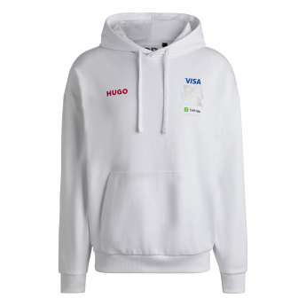 Visa Cash App RB hanorac de bărbați cu glugă Hugo Bulls white F1 Team 2024