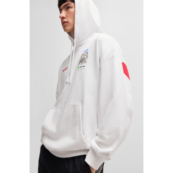Visa Cash App RB hanorac de bărbați cu glugă Hugo Bulls white F1 Team 2024