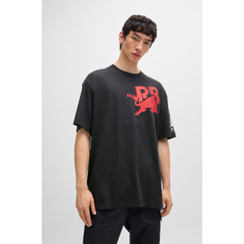 Visa Cash App RB tricou de bărbați oversize small logo black F1 Team 2024