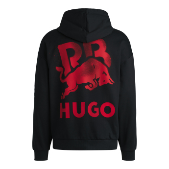 Visa Cash App RB hanorac de bărbați cu glugă Hugo oversize small logo black F1 Team 2024