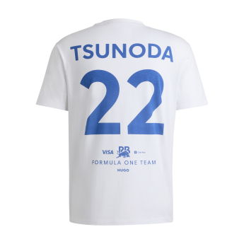 Visa Cash App RB tricou de bărbați Yuki Tsunoda white F1 Team 2024