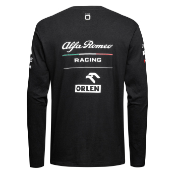 Alfa Romeo Racing tricou de bărbați cu mânecă lungă official AR black F1 Team 2023