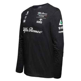 Alfa Romeo Racing tricou de bărbați cu mânecă lungă official AR black F1 Team 2023