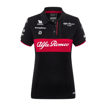 Alfa Romeo Racing tricou polo de damă official black F1 Team 2023