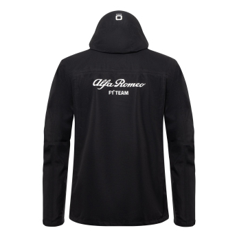 Alfa Romeo Racing geacă de bărbați cu glugă Rain official black F1 Team 2023