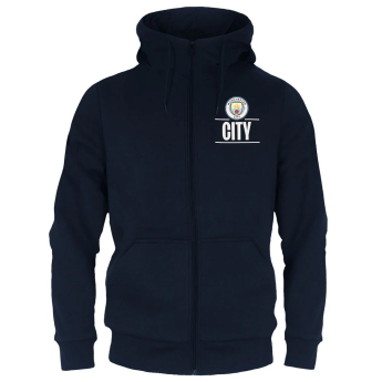 Manchester City hanorac de bărbați cu glugă SLab zip navy