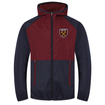 West Ham United geacă de bărbați cu glugă shower navy claret