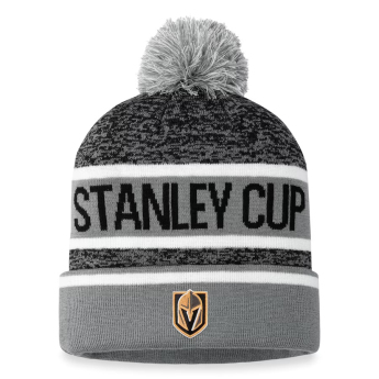Vegas Golden Knights căciulă de iarnă 2023 Stanley Cup Champions Cuffed Knit Hat with Pom grey