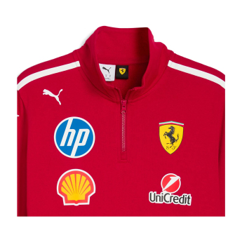 Ferrari hanorac de bărbați 1/4 Zip official Teamline Replica F1 Team 2025