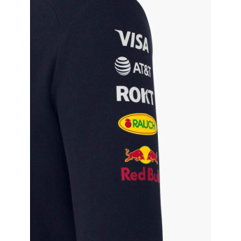 Red Bull Racing hanorac de bărbați cu glugă official Teamline Replica zip navy F1 Team 2025