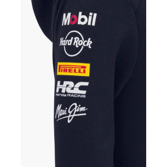 Red Bull Racing hanorac cu glugă pentru copii official Teamline Replica zip navy F1 Team 2025