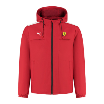 Ferrari geacă de bărbați cu glugă Rain red F1 Team 2025