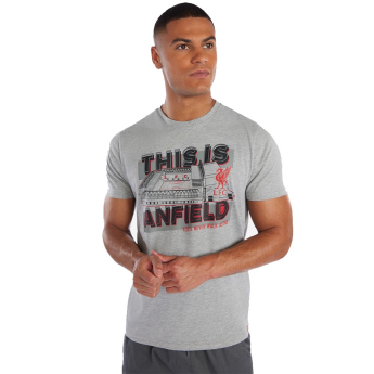 FC Liverpool tricou de bărbați Anfield YNWA grey