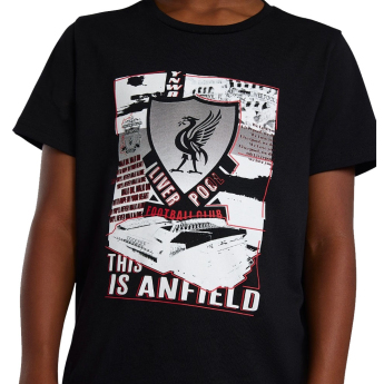 FC Liverpool tricou de copii Anfield black