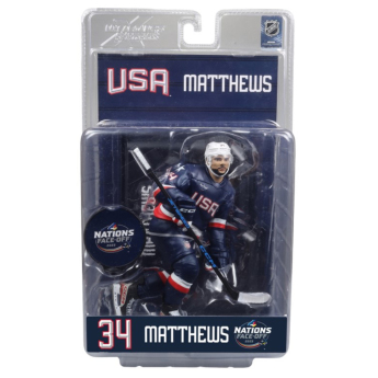 Echipa națională de hochei figurină Auston Matthews #34  Face-Off Team USA 7” Figure SportsPicks