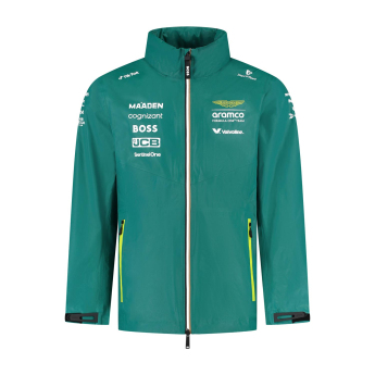 Aston Martin geacă de bărbați Rain official Teamline Replica green F1 Team 2025