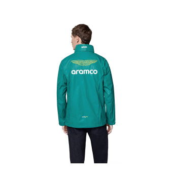 Aston Martin geacă de bărbați Rain official Teamline Replica green F1 Team 2025
