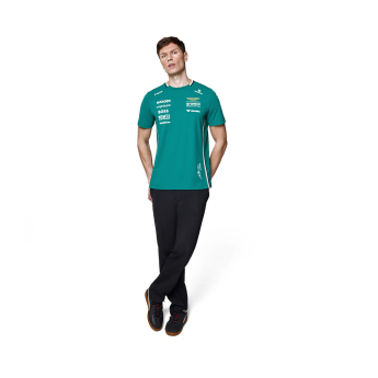Aston Martin tricou de bărbați Alonso official Teamline Replica green F1 Team 2025