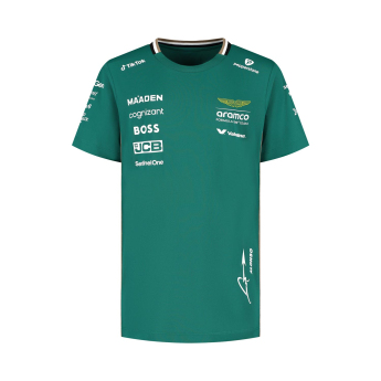 Aston Martin tricou de copii Alonso official Teamline Replica F1 Team 2025